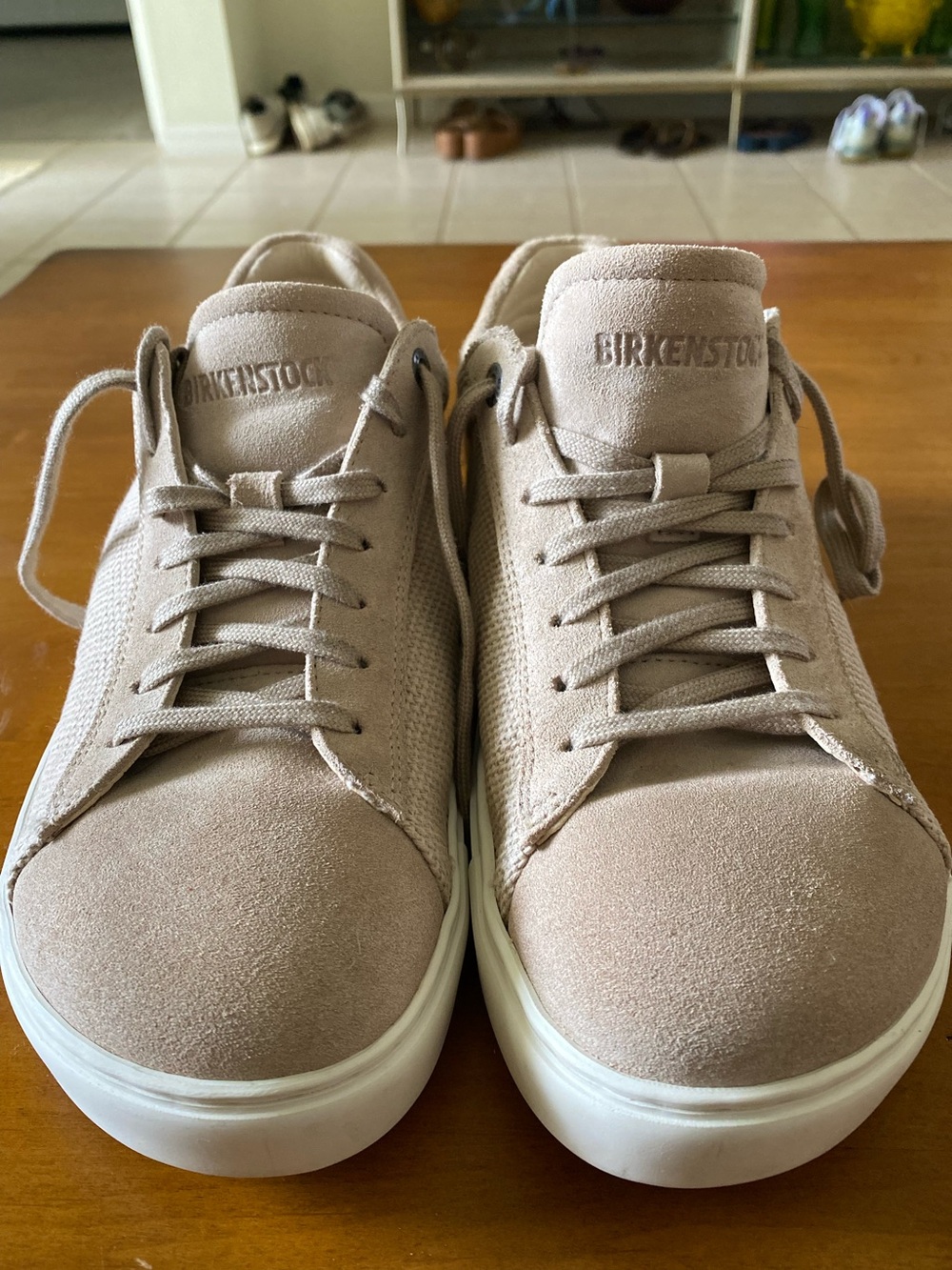 Birkenstock women Low-Top Suede Sneakers in Taupe